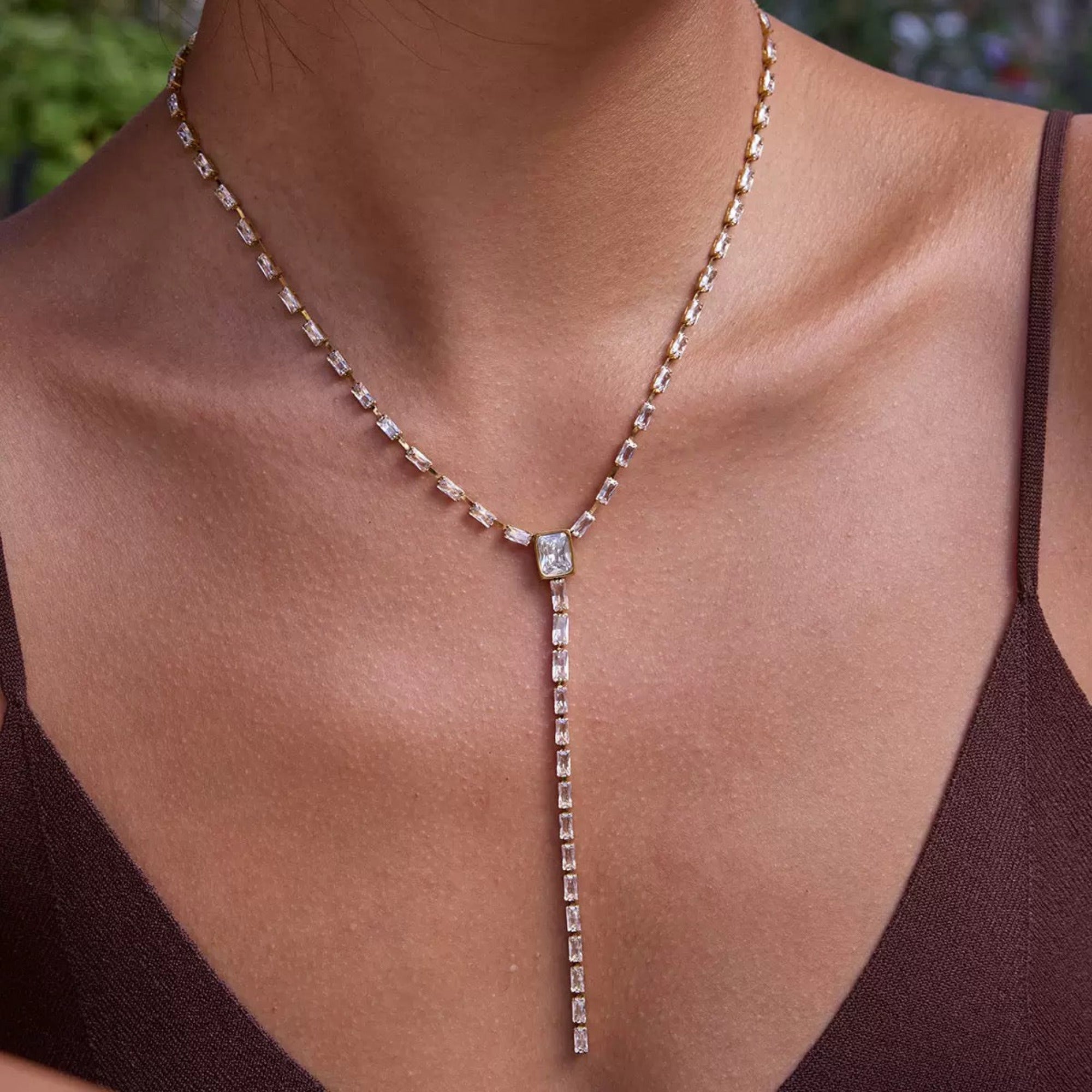 Royal Gems Stainless Steel Necklace