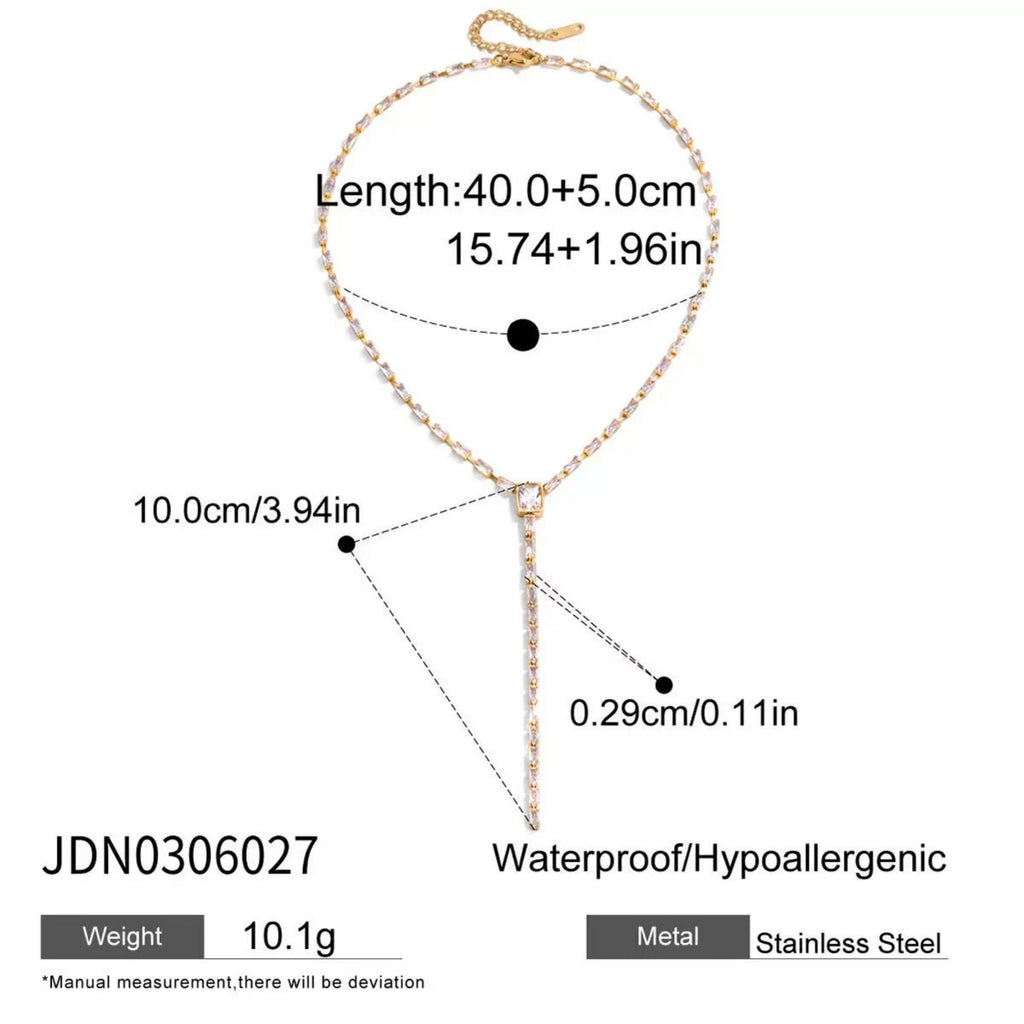 Royal Gems Stainless Steel Necklace