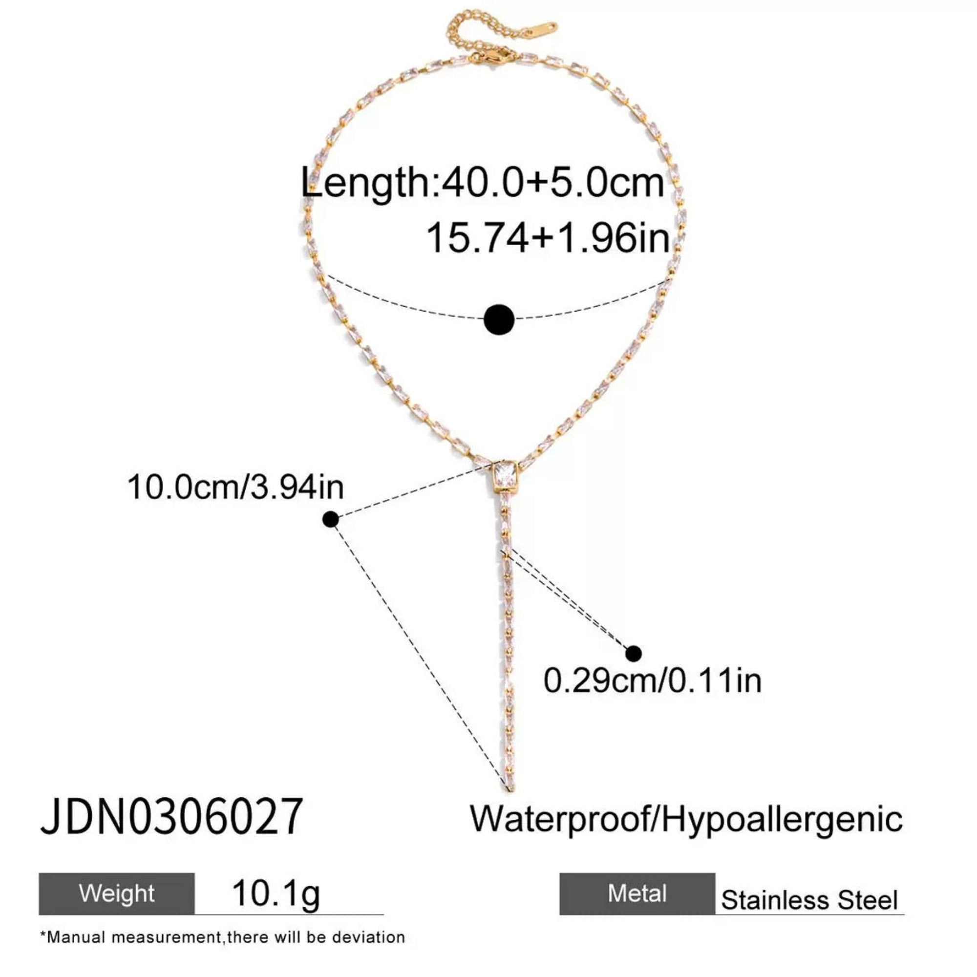 Royal Gems Stainless Steel Necklace
