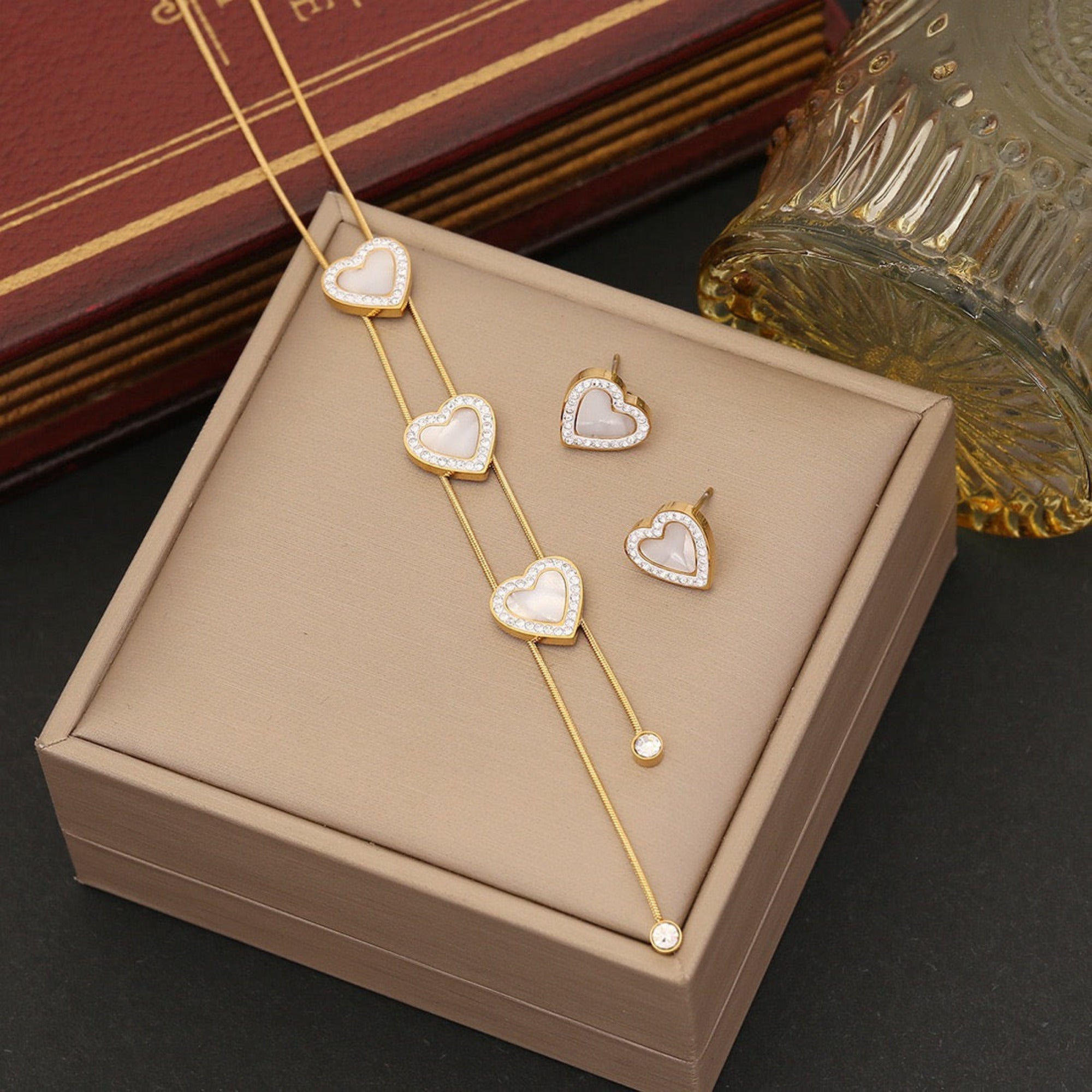Triple Layer Heart Necklace-Stainless Steel